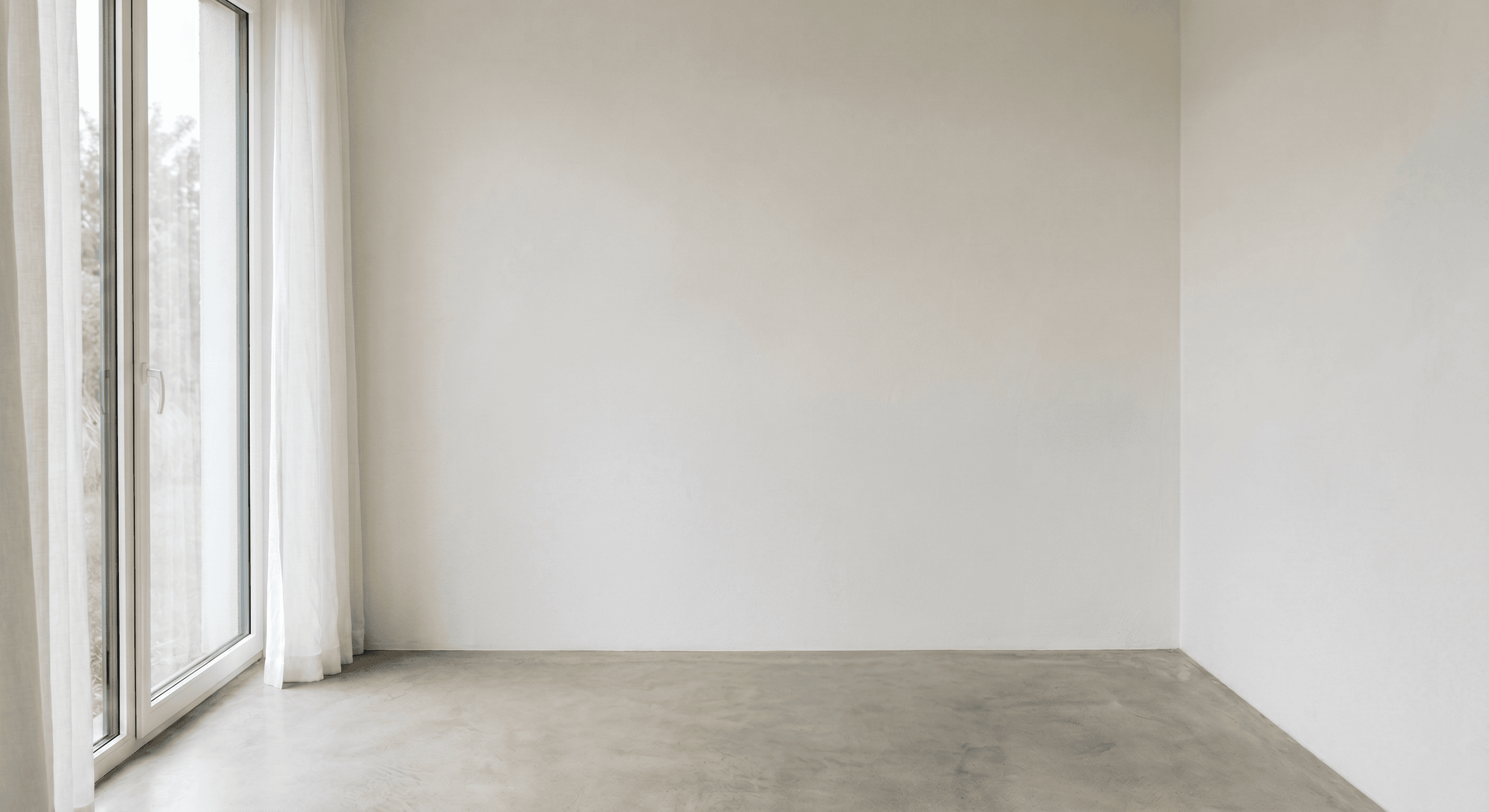 Empty room before staging