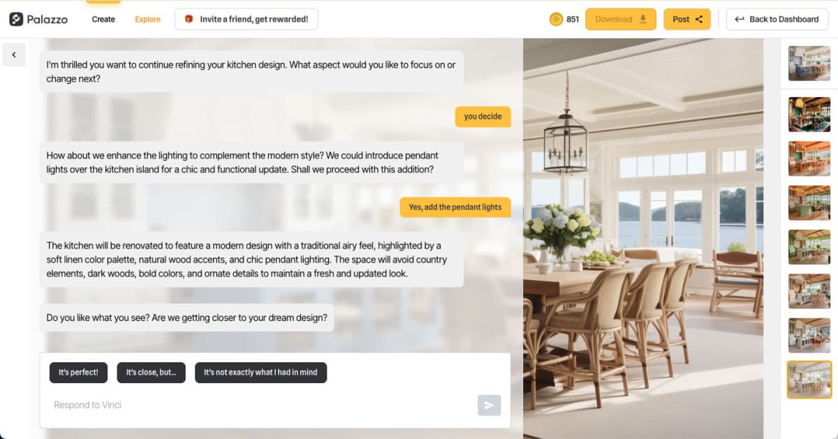 Palazzo AI tool for matching interior design style