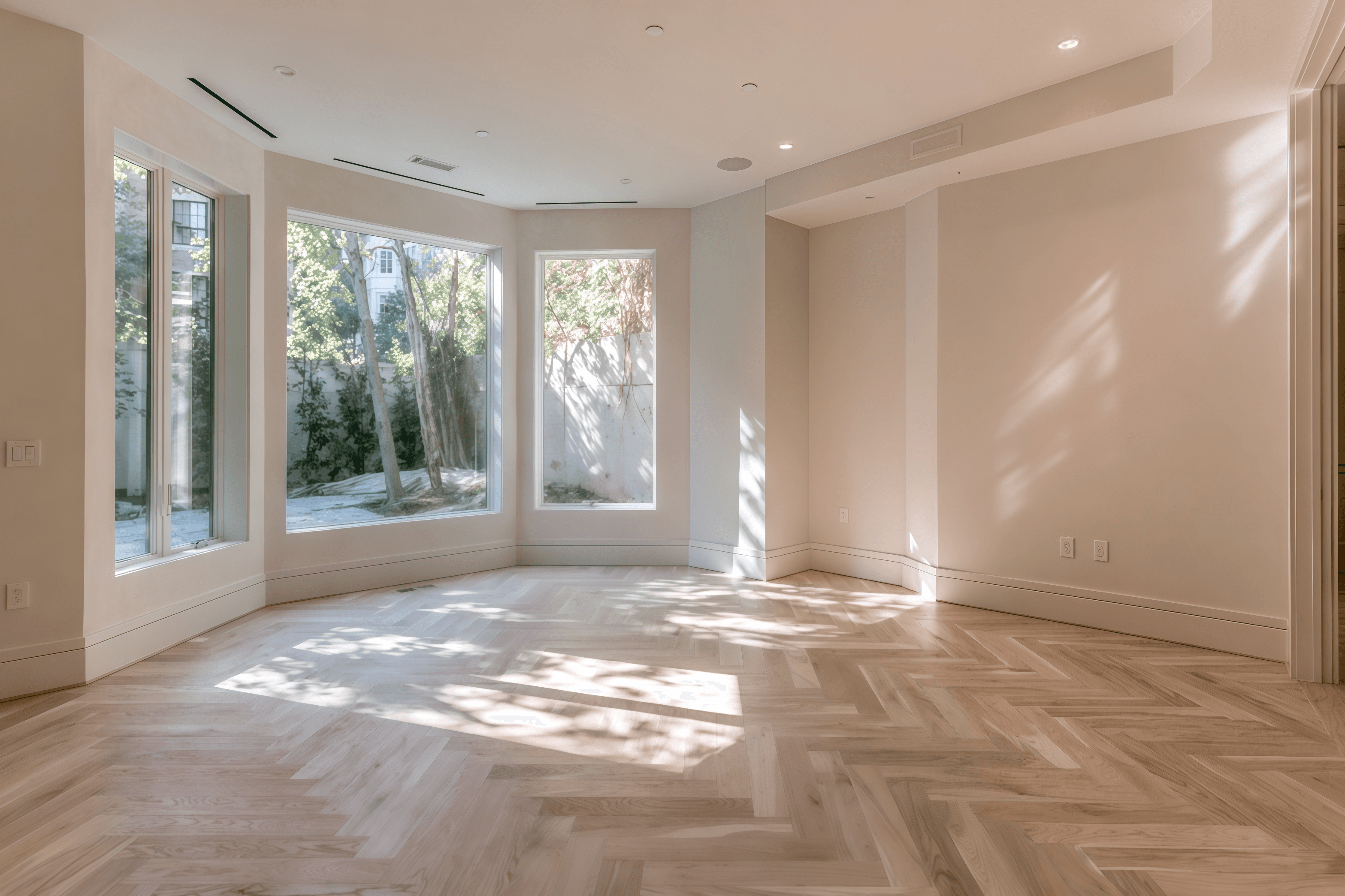 Empty room before staging